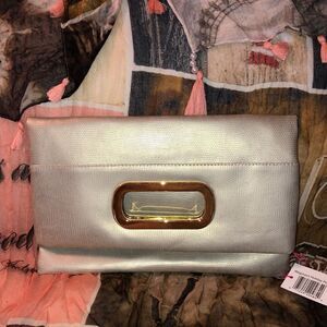 Wegman’s Holiday Pearl Bag Envelope Fold Over Clutch